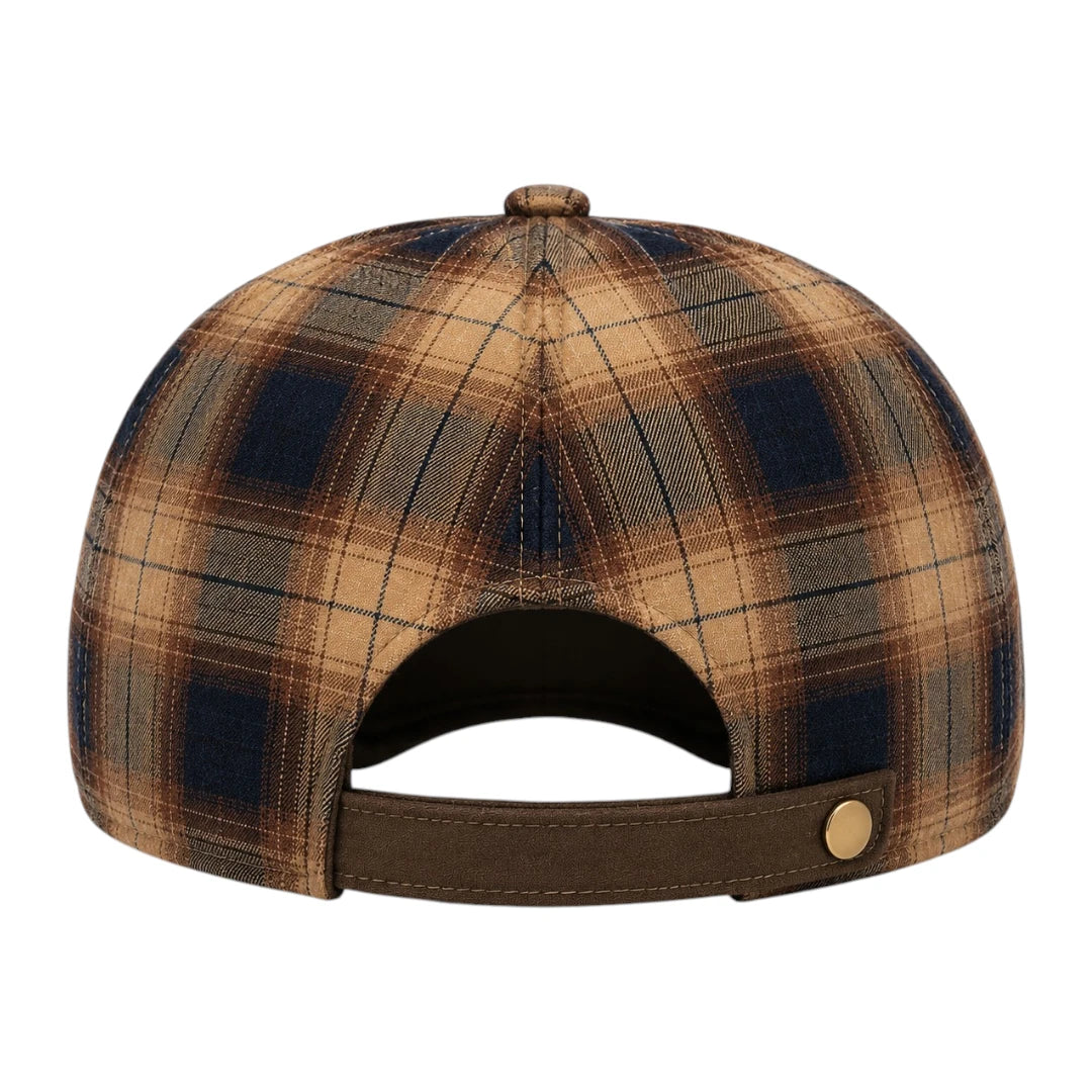 Capvora Brown Heritage Plaid Baker Boy Cap