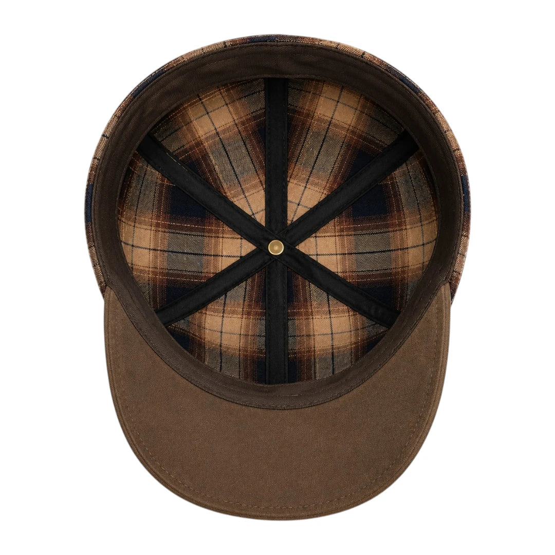 Capvora Brown Heritage Plaid Baker Boy Cap